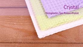  Presentation with napkins - Cool new PPT theme with colorful-napkins-on-wooden-table backdrop and a sky blue colored foreground