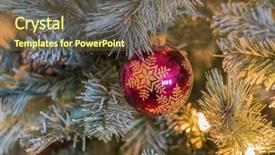  Presentation with christmas lights - Beautiful PPT layouts featuring colorful new year celebartion background glitter blue bauble - christmas lights and ornaments backdrop and a  colored foreground