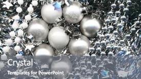  Presentation with silver christmas - PPT theme with colorful new year celebartion background glitter blue bauble - silver christmas decorations background and a gray colored foreground