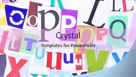  Presentation with newspaper - Slides enhanced with colorful newspaper letters as background background and a lavender colored foreground