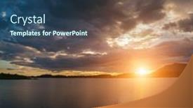  Presentation with summer - Presentation featuring colorful-of-a-summer-sunset background and a ocean colored foreground