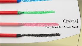  Presentation with stroke - PPT layouts featuring colorful-of-oil-pastel-chalk background and a white colored foreground