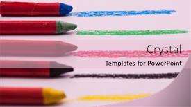  Presentation with stroke - Theme having colorful-of-oil-pastel-chalk background and a lemonade colored foreground