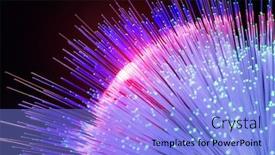  Presentation with optical fibres - Audience pleasing presentation theme consisting of colorful-optical-fibres-dinamic-flying backdrop and a light blue colored foreground