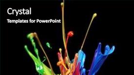  Presentation with splashing - Beautiful slide deck featuring colorful paint splashing backdrop and a black colored foreground