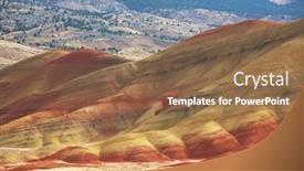  Presentation with colorful - Slides consisting of colorful-painted-hills-in-john background and a tawny brown colored foreground
