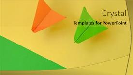  Presentation with copy space leadership - Slide deck enhanced with colorful-paper-plane-on-paper background and a yellow colored foreground