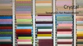  Presentation with hang - Slide set consisting of colorful paper sheet hang background and a coral colored foreground