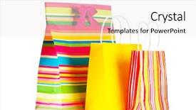  Presentation with colorful - Amazing PPT layouts having colorful paper shopping bags isolated backdrop and a  colored foreground