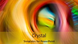  Presentation with paper quilling colorful paper flowers - Theme having colorful paper strips in motion background and a gold colored foreground