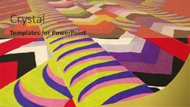  Presentation with kites - Presentation design featuring colorful-paper-texture-in-giant background and a coral colored foreground