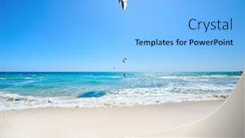  Presentation with glider - Audience pleasing slides consisting of colorful para-glider over the sea backdrop and a light blue colored foreground