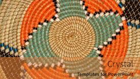  Presentation with african pattern - Cool new presentation theme with colorful-pattern-on-a-hand backdrop and a gold colored foreground