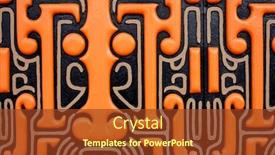  Presentation with motif - Audience pleasing presentation theme consisting of colorful patterned chinese motif wall decoration backdrop and a tawny brown colored foreground