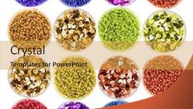  Presentation with pearls - Slides having colorful pearls background and a yellow colored foreground