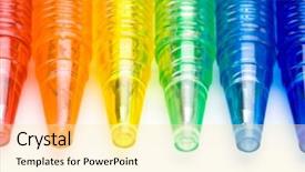  Presentation with tips internship - PPT layouts consisting of colorful pen tips up close background and a  colored foreground