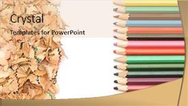  Presentation with border - Beautiful theme featuring colorful pencil border colorful pencil backdrop and a lemonade colored foreground