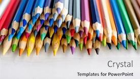  Presentation with inspiration - Presentation consisting of colorful-pencils-lying-on-watercolor background and a white colored foreground
