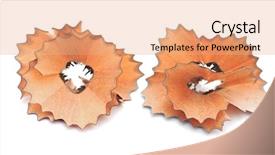  Presentation with notebook paper - Audience pleasing presentation design consisting of colorful pencils on brown packing backdrop and a  colored foreground