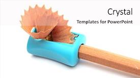  Presentation with notebook paper - Beautiful presentation design featuring colorful pencils on brown packing paper background carton notebook backdrop and a white colored foreground