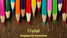  Presentation with rustic herbs on wood - Slides consisting of colorful pencils on rustic wooden background and a tawny brown colored foreground