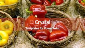  Presentation with peppers - Slide set featuring colorful peppers on display at marketplace background and a crimson colored foreground