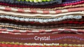  Presentation with tablecloths - Audience pleasing PPT theme consisting of colorful-piles-of-different-fabrics backdrop and a red colored foreground