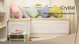  Presentation with furniture - Cool new presentation theme with colorful-pillows-on-nook-furniture backdrop and a lemonade colored foreground