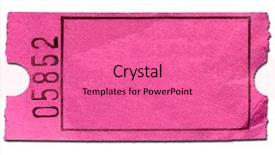 Presentation with pink white - Audience pleasing presentation consisting of colorful pink blank admission ticket backdrop and a coral colored foreground