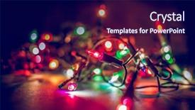  Presentation with pink green - Presentation theme featuring green and blue holiday lights background and a navy blue colored foreground