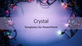  Presentation with pink green - Cool new presentation theme with green and blue holiday lights backdrop and a light blue colored foreground