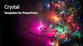  Presentation with pink green - Slide deck featuring green and blue holiday lights background and a black colored foreground