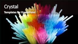  Presentation with polymer - Beautiful slides featuring colorful plastic drinking straws close backdrop and a wine colored foreground