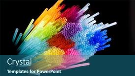  Presentation with plastic straws - Slide deck having colorful-plastic-drinking-straws-close background and a ocean colored foreground