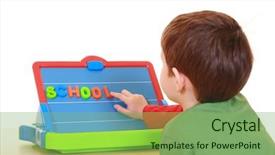  Presentation with medical evaluation of 5 years old boy - Amazing slides having colorful plastic letters - five years old boy backdrop and a  colored foreground