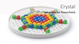  Presentation with mosaic - PPT layouts having colorful-plastic-mosaic-puzzle-isolated background and a white colored foreground
