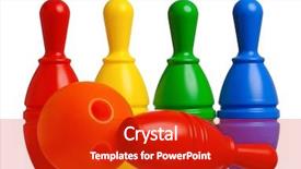  Presentation with plastic granules on extruder - Audience pleasing presentation consisting of colorful plastic skittles of toy backdrop and a crimson colored foreground