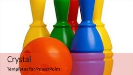  Presentation with bowling - PPT theme having album format - male hand holding clean sheet background and a white colored foreground