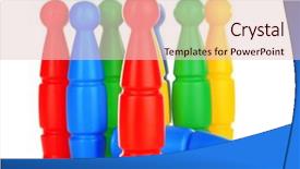  Presentation with plastic from waste - Beautiful PPT layouts featuring colorful plastic skittles of toy backdrop and a lemonade colored foreground