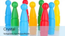  Presentation with bowling - Amazing presentation design having colorful plastic skittles of toy backdrop and a light blue colored foreground