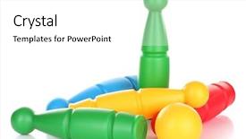  Presentation with plastic designs - Presentation design featuring budget - investment business financial risk management background and a ocean colored foreground