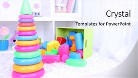  Presentation with room - Colorful theme enhanced with colorful plastic toys in children backdrop and a  colored foreground
