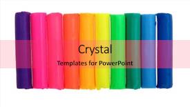  Presentation with ice candy bars - Slide deck with 3d digital burnt orange abstract background and a  colored foreground.