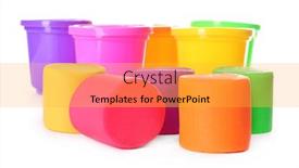  Presentation with dough - Audience pleasing PPT theme consisting of dough and jars on white backdrop and a yellow colored foreground