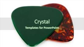  Presentation with colorful - Cool new PPT theme with colorful-plectrums-isolated-on-white backdrop and a tawny brown colored foreground