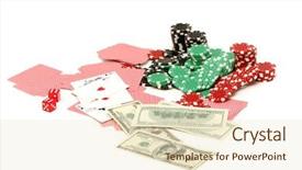  Presentation with poker chips - Cool new slides with colorful poker chips dices and playing cards backdrop and a lemonade colored foreground