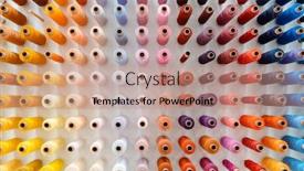  Presentation with thread - Cool new slides with colorful-pools-of-yarn backdrop and a coral colored foreground