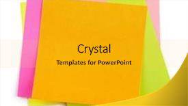  Presentation with post stick note - Beautiful theme featuring colorful post-it sticky note backdrop and a gold colored foreground