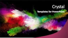  Presentation with powder - Amazing presentation theme having powder isolated on black background backdrop and a black colored foreground