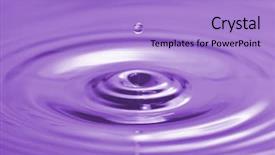  Presentation with water drop - Cool new theme with colorful purple water drop backdrop and a light blue colored foreground